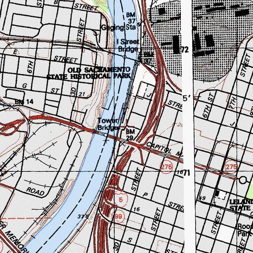 Topographic Map of Rialto Building, CA