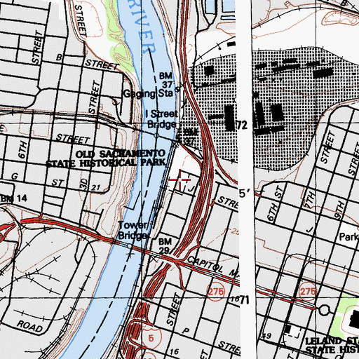Topographic Map of Schroth Bathhouse, CA