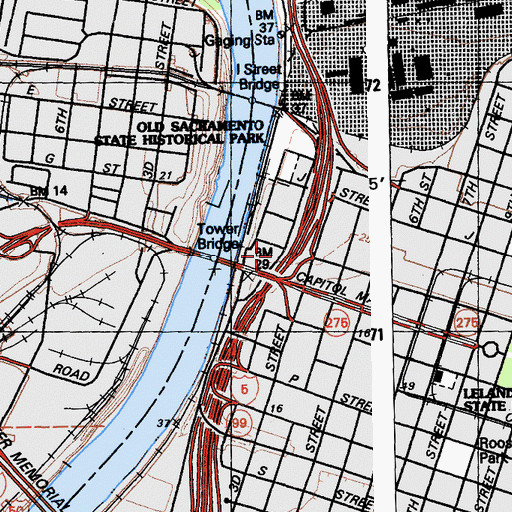 Topographic Map of Theodore Judah Monument, CA