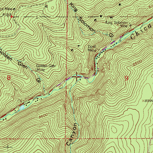 Topographic Map of Devils Canyon, CO