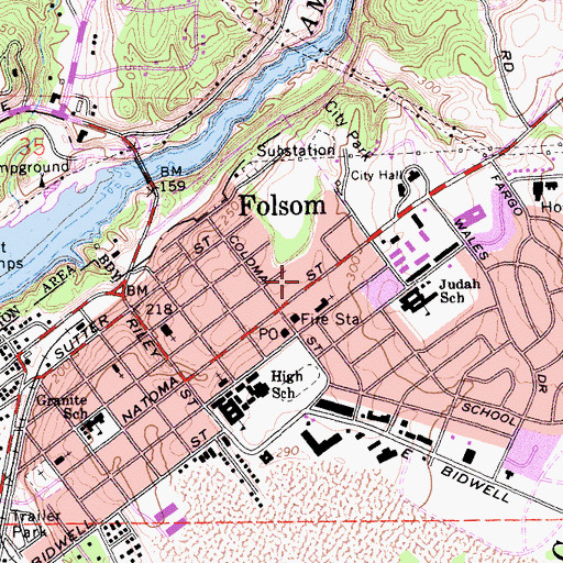 Topographic Map of Community Bible Church, CA