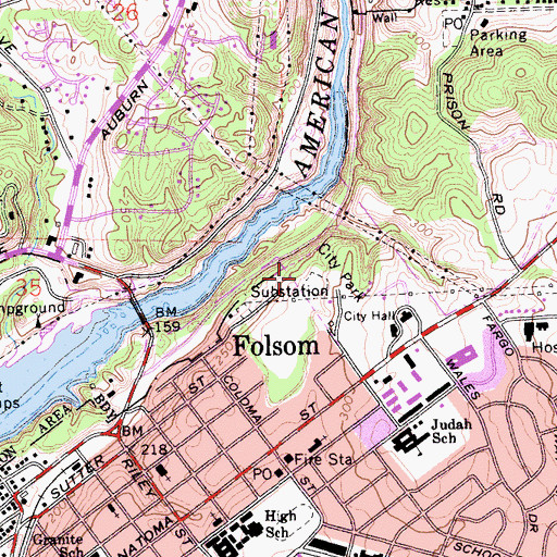 Topographic Map of Dan Russell Rodeo Arena, CA