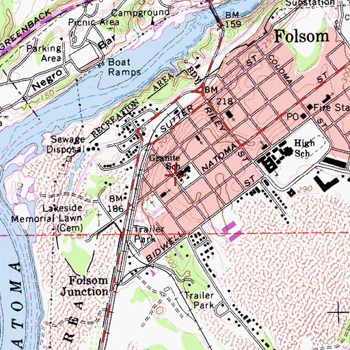 Topographic Map of Granite Park, CA