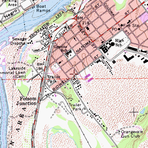 Topographic Map of Mount Olive Lutheran Church, CA