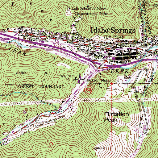 Topographic Map of Jackson Monument, CO