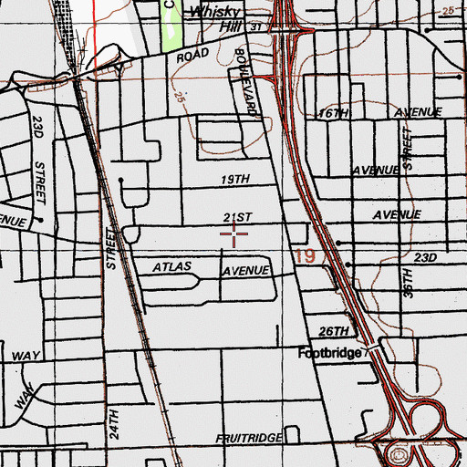 Topographic Map of Phillips School Park, CA