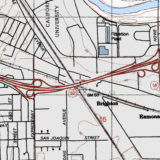 Topographic Map of Calvary Chapel, CA