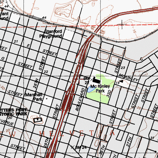 Topographic Map of Greek Orthodox Church of the Annunciation, CA
