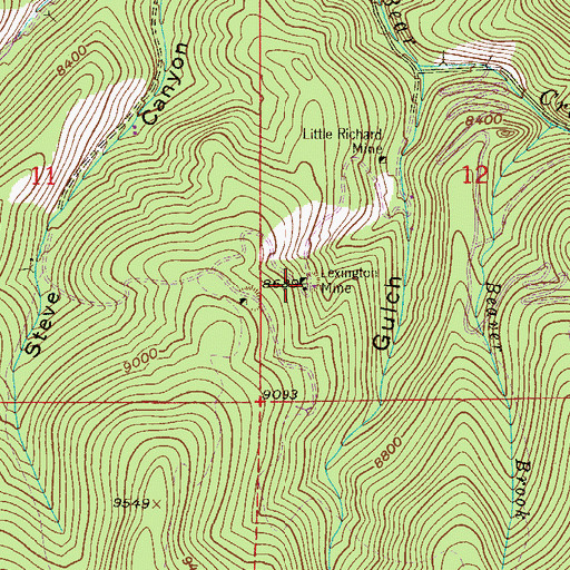 Topographic Map of Lexington Mine, CO
