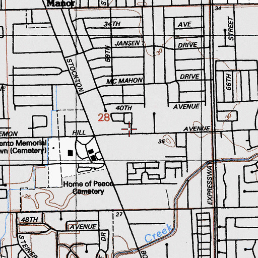 Topographic Map of Church of Jesus Christ in the Americas, CA