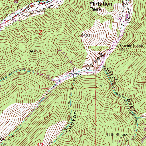 Topographic Map of Steve Canyon, CO