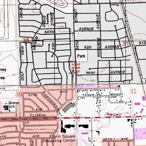 Topographic Map of Abundant Life Assemblies Church, CA