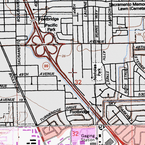 Topographic Map of Abundant Life Tabernacle of Praise, CA