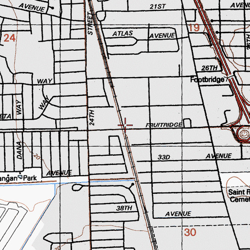 Topographic Map of Animal Protection Institute of America Library, CA