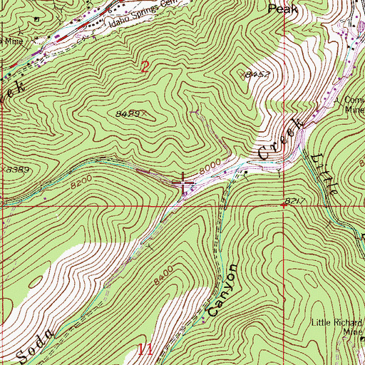 Topographic Map of Barbour Fork, CO