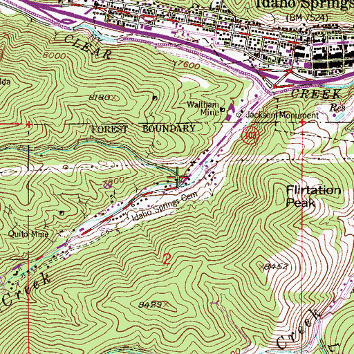 Topographic Map of Spring Gulch, CO