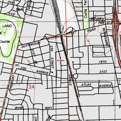 Topographic Map of Resurrection Christian Center, CA