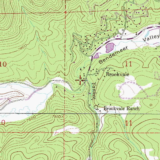 Topographic Map of Yankee Creek, CO