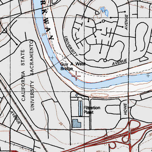 Topographic Map of Alumni Grove, CA