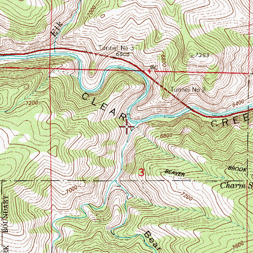Topographic Map of Beaver Brook, CO