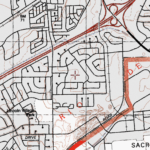 Topographic Map of Abraham Lincoln Elementary School, CA
