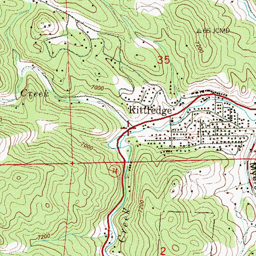 Topographic Map of Troublesome Creek, CO