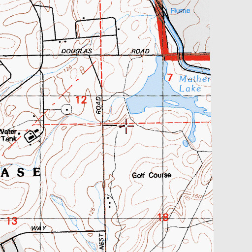 Topographic Map of Mather Golf Course, CA