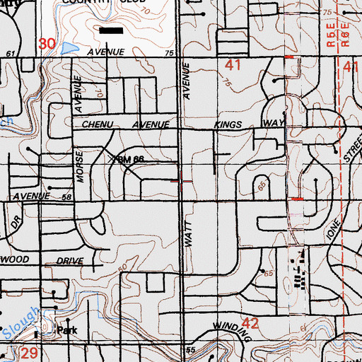 Topographic Map of Plaza Shopping Center, CA