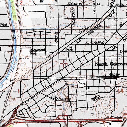 Topographic Map of Saint Josephs Catholic Church, CA