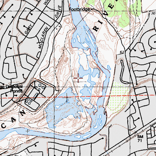 Topographic Map of Williams Pond Recreation Area, CA