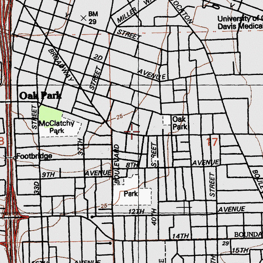 Topographic Map of All Nations Church of God in Christ, CA
