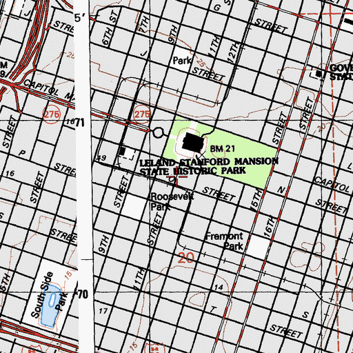Topographic Map of California Department of Pesticide Regulation Library, CA