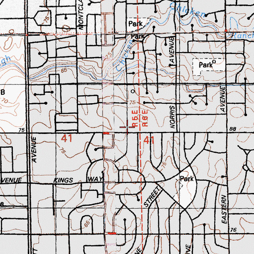 Topographic Map of Arcade Baptist Church, CA