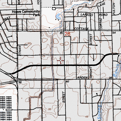 Topographic Map of Bible Baptist Church, CA
