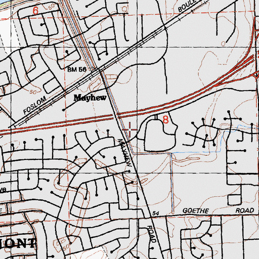 Topographic Map of Capital Christian High School, CA