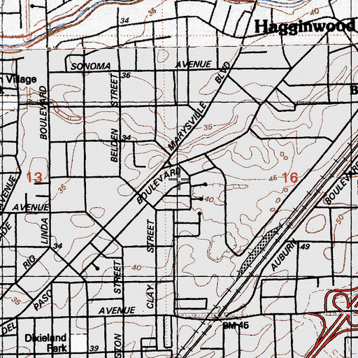 Topographic Map of Cornerstone Christian Assembly Church, CA