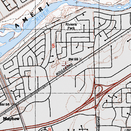 Topographic Map of Greater Hill Zion Missionary Baptist Church, CA