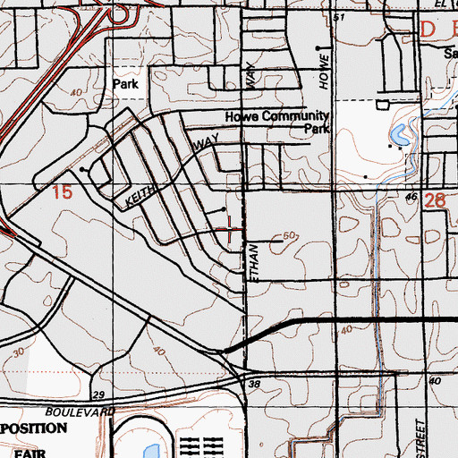 Topographic Map of Hope Community Reformed Church, CA