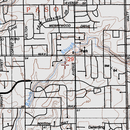 Topographic Map of Kaiser Permanente Medical Center Health Sciences Library, CA