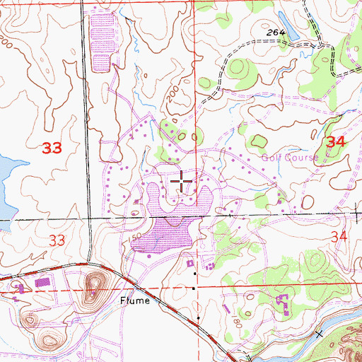 Topographic Map of Rancho Murieta, CA