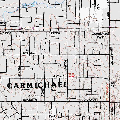 Topographic Map of Victory Christian Church, CA
