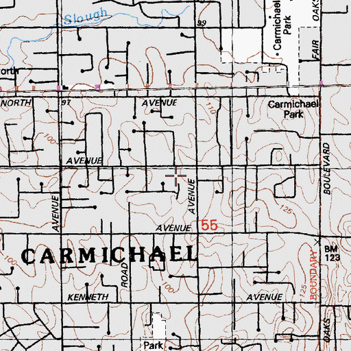 Topographic Map of Victory Christian Elementary School (historical), CA