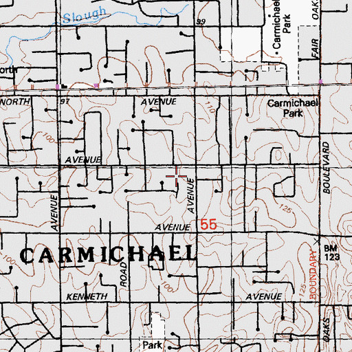 Topographic Map of Victory Christian Schools, CA