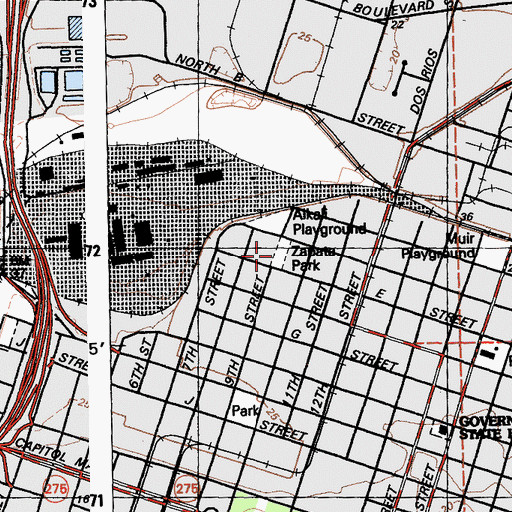 Topographic Map of Zapata Park, CA