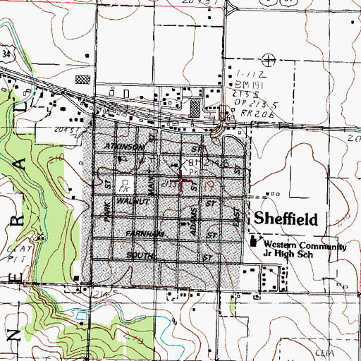 Topographic Map of Old Danish Church, IL