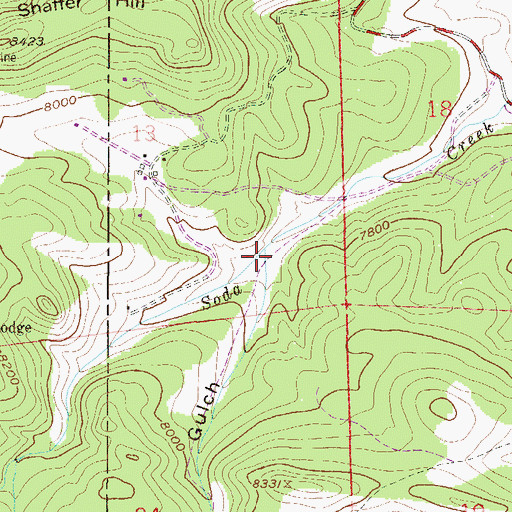 Topographic Map of Snyder Gulch, CO