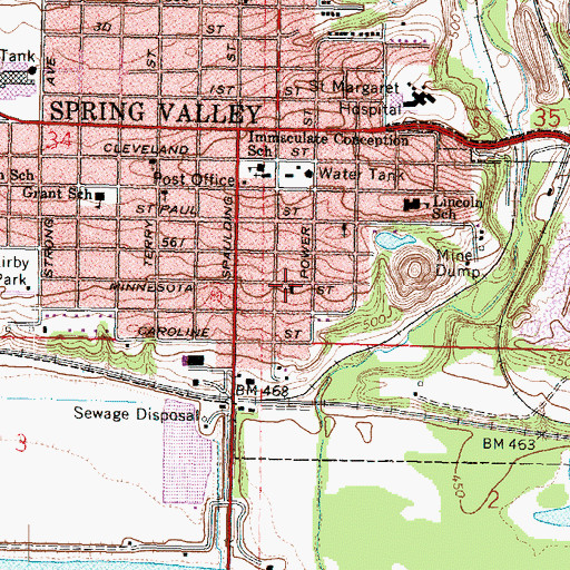 Topographic Map of Saint George Orthodox Church, IL