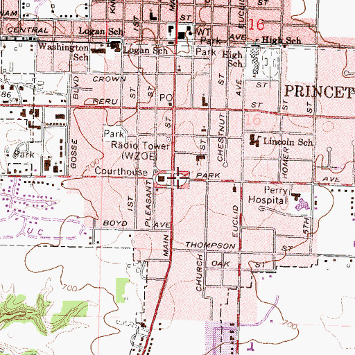 Topographic Map of Soldier and Sailors Park, IL