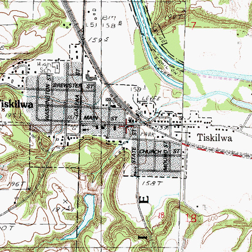 Topographic Map of Tiskilwa Post Office, IL