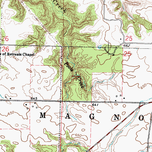 Topographic Map of George S Park Memorial Woods Nature Preserve, IL